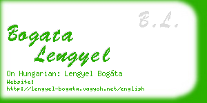 bogata lengyel business card